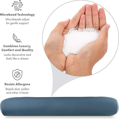 Case Only - Body Pillow Cover Stylish Silky Super Soft - 85% Spandex/ 15% Nylon Blend, Beauty - Breathable Pillowcase - Gentle on Hair Size 48 X 8, Dark SlateGrey