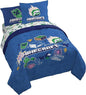 Jay Franco Kids Comforter Set Includes Sheets and Pillow Covers - Soft and Cozy Bed Set for Stylish Room Decor, Blue - Minecraft 02, 7 Piece Queen Bedding