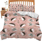 Hedgehog Theme 3 Pieces Duvet Cover Comforter Set with 2 Pillowcase King Size Hedgehog Flower Bed Sheet Quilt Bedroom Bedding for Lover Kids
