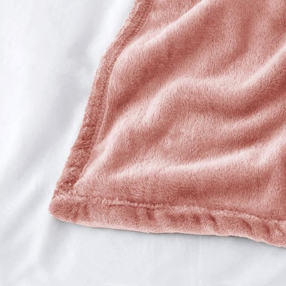 IR Imperial Rooms Fleece Blanket - Super Soft Fluffy Baby Pink Throw Blanket for Sofa and Bed - Warm and Cozy Lightweight 400 GSM Microfiber Bed Throws Blankets, 50 x 60 Inches (Throw/Travel)