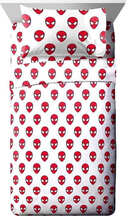 Jay Franco Marvel Spiderman Spidey Daze 5 Piece Full Bed Set - Includes Reversible Comforter & Sheet Set Bedding - Super Soft Fade Resistant Microfiber (Official Marvel Product)