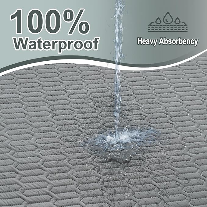 Washable Underpads Waterproof Bed Pads (18x24) - Reusable Incontinence Pads for Portable Use, Bedwetting Pads for Kids and Puppy Training, Protective Mat for Wheelchairs, Sofas, Pet Beds, and Travel