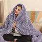 Heated Blanket Throw Electric Throw Blanket, 5 Heating Levels & 4 Hours Auto Off, Super Cozy Luxury Faux Fur & Extra Thick Sherpa Heating Blanket, Machine Washable for Home Office, 50" x 60", Purple