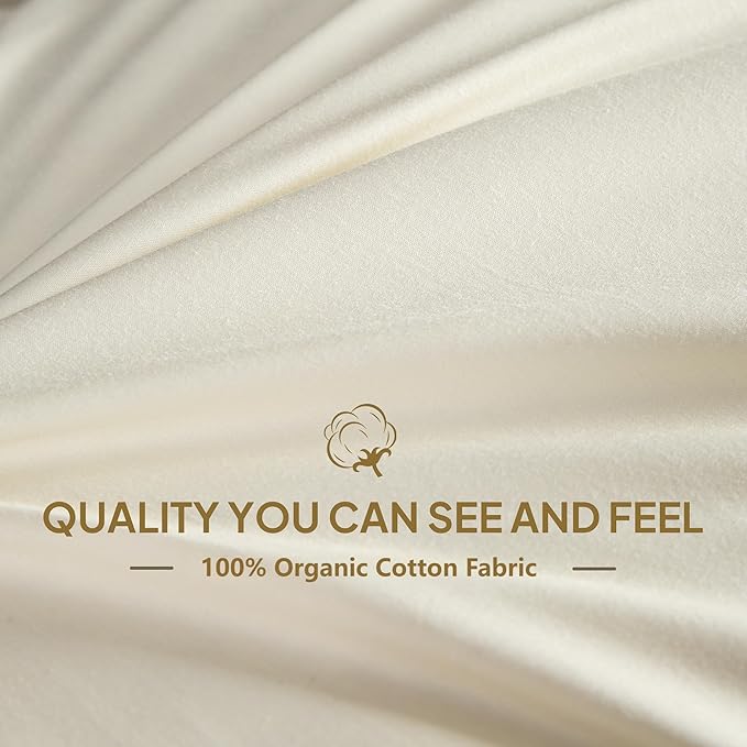 Goose Down Body Pillows for Adults, Large Body Pillow for Side Sleeper, Hugging Feather Body Pillow Insert, Cooling Full Length Long Pillow for Bed with 100% Organic Cotton Shell, Off-White 20" x 60"