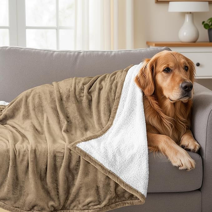 Utopia Bedding Sherpa Blanket Twin Size (Camel, 60x80 Inches) - Soft Lightweight Plush Fleece Reversible Winter Blanket for Bed, Sofa, Couch, Camping and Travel