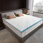 OhGeni Medium Feel King Size Cooling Gel Memory Foam Mattress Topper Pad, Washable Bed Cover with Anti-Slip Base & Zipper,Fits 6"-19" Mattresses with Straps,Extra Comfort for Sleep &Back Pain Relief