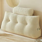 YOUR MOON Wedge Headboard Pillow Twin with 1 Pack Neck Roll Pillows, Triangular Wedge Backrest Pillow Headboard for Bed,Daybed,and Lounging, Large Bed Bolster Pillows,Off White