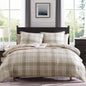 MaiRêve Plaid Twin XL Comforter Set, Khaki Green Grid Bedding Set for Boys & Girls, Classic Checkered Bed in A Bag Comforter Sets with Fitted & Flat Sheet, Pillowcase & Sham 66"x90"