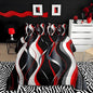 Feelyou Red Grey Black Comforter Set Geometric Spiral Pattern Duvet Set for Kids Boys Girl Modern Abstract Inner Fill Bedding Set Grey White Comforter 1 Comforter Set with 1 Pillowcase Twin Size