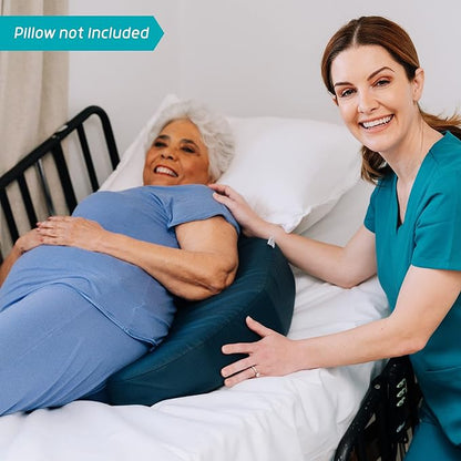 Lunderg Moisture Resistant Pillowcase Replacement for Bedsore Pillow Positioning Wedge - Premium Moisture Resistant Fabric - Pillow NOT Included