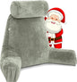 Husband Pillow Medium Desert Sage, Backrest for Kids, Teens, Petite Adults - Reading Pillows with Arms, Adjustable Plush Memory Foam, Bed Rest Chair Sitting Up, Detach Neck Roll, Removable Cover