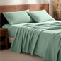 Bare Home Flannel Sheet Set 100% Cotton, Velvety Soft Heavyweight - Double Brushed Flannel - Deep Pocket (Queen, Mint)