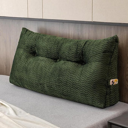 Large Bolster Triangular Headboard Wedge Backrest Positioning Support Bed Rest Reading Pillows Headboard Wedge Pillows for Day Bed with Removable Cover