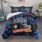AILONEN Truck Comforter Set Queen Size, 3D Monster Truck on Blue Background Theme Bedding Set for Kids Boys Girls All Season,Soft Microfiber,3 Pieces,1 Quilt and 2 Pillowcases