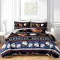 QOOMO Baseball Quilt Set King Size,Sports Games Bedspread Coverlet Set,Sports 3Pcs Bedding Set Printed Quilt with 2 Pillowcases,Soft and Lightweight,for All Seasons