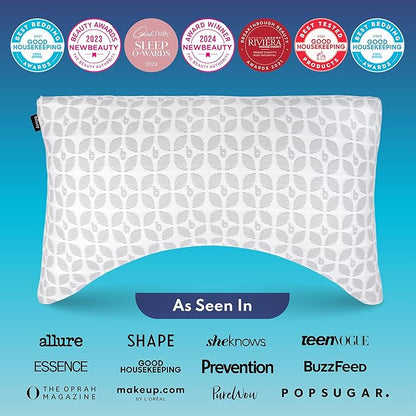 BLISSY Adjustable Memory Foam Pillow King Size – Cooling Memory Foam Pillows for Side Sleepers – Cooling Gel Pillow with Shredded Memory Foam – CertiPUR-US & Oeko-TEX