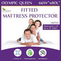 Olympic Queen (66"x80") Waterproof Mattress Protector - Super Queen Size Fitted Sheet Style - Hypoallergenic Premium Quality Cover Protects Against Dust