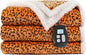 Electric Heated Blanket Full Size 72x84 - Leopard Print Flannel Soft Heating Blanket with 10 Heat Levels & Auto Shut Off, Machine Washable Warm Throw for Bed Couch, Black Yellow