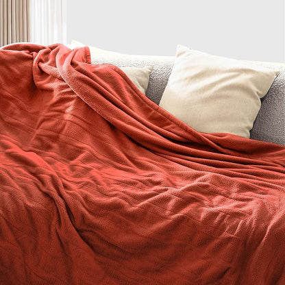 Electric Heated Blanket 72"x84" Full Size Microplush Cover Blanket, 4 Heat Settings & 10 Hours Auto Off, Cozy & Breathable, Warm All Night, Orange