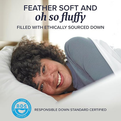 Beckham Hotel Collection Bed Pillows Queen/Standard Size Set of 2 - Down Pillow for Sleeping - Back, Stomach or Side Sleepers