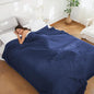 Electric Heated Blanket Full Size 72''x84'' Fleece Fabric Machine Washable Warm and Cozy, 4 Heating Levels & 10H Auto-Off, Dark Blue