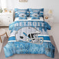 Erosebridal Classic Football Bedding Set Queen Football Bed in A Bag for Boys Men Women Sports Helmet Bed Set Rugby Sports Decor Comforter Sets with Sheets 7 Pieces