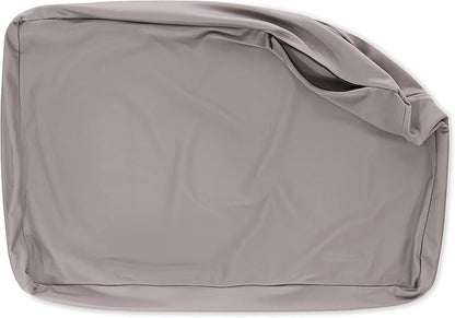 PILLOWY Cover Only for Premium Microbead Bed Pillow, Medium Extra Smooth - Ultra Comfortable Sleep with Silk Like Anti Aging Cover 85% Spandex/ 15% Nylon Breathable, Cooling Stone Grey