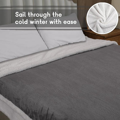 Heated Blanket Electric Blanket Full Size 72''x84'', Soft Flannel Heating Blanket with 1-10 Hour Auto Off - 6 Heat Settings - Machine Washable - Light Grey