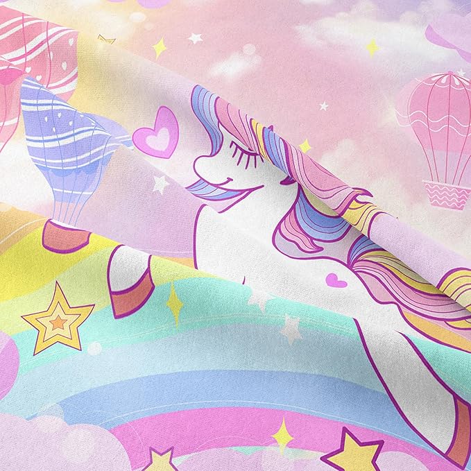 Bodhi Girls Queen Comforter Set for Kids,Unicorn Bedding Sets Queen Size with Sheets,Unicorn Comforter Set,Girls Bedding Sets 5 Piece