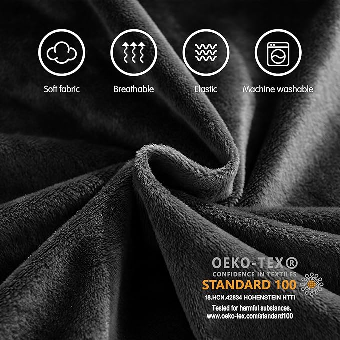 SyMax 7.8"x60" Body Pillow for Queen Bed, Bolster w/Removable Polyester Cover, Headboard Gap Filler Pillow, Black