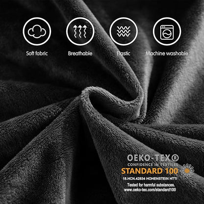 SyMax 7.8"x60" Body Pillow for Queen Bed, Bolster w/Removable Polyester Cover, Headboard Gap Filler Pillow, Black