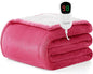 Homemate Heated Blanket Electric Throw - 50"x60" Heating Blanket Throw 1/2/4/6/8 Hours Auto-Off 10 Heat Level Over-Heat Protection Flannel Sherpa ETL Certification