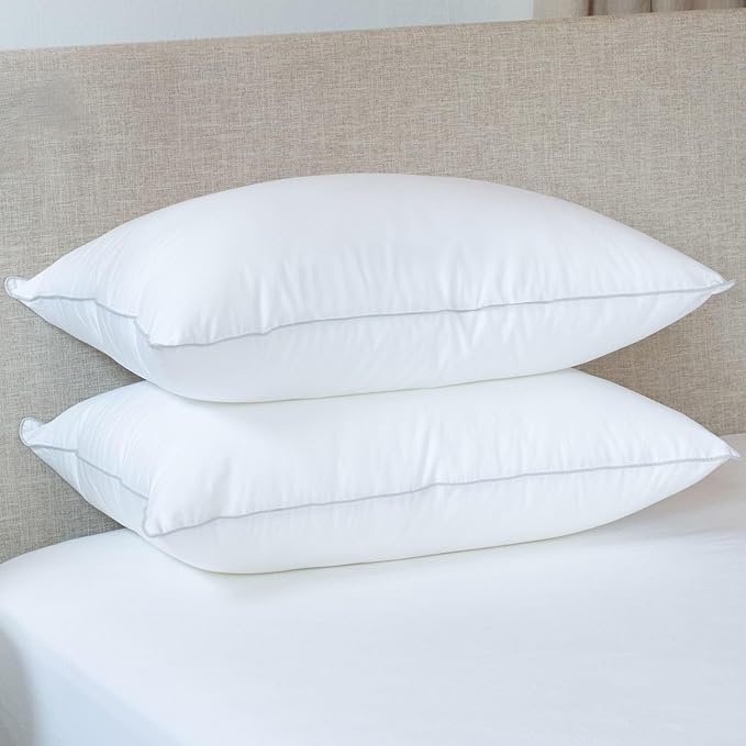 Bokser Home 2 Pack Down Alternative Bed Pillow King (U.S. Standard), Soft