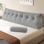 Z-hom Large Wedge Pillow Headboard, King Triangular Headboard Pillow, Reading Pillow Bed with a Roll Pillow for Bed Sitting Up Sleeping, Backrest Cushion Headboard Gap Pillow for Back, Light Gray