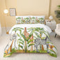QOOMO Wild Animal Comforter Twin Size,Elephant Giraffe Zebra Kids Bedding Set,3Pcs Bedding Set Printed Comforter with 2 Pillowcases,Down Alternative,Soft and Lightweight,for All Seasons