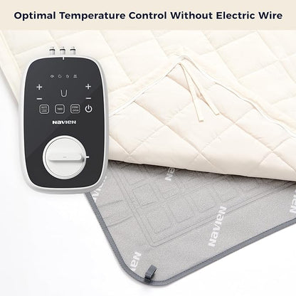 EQM 350, Queen – EMF-Free Water Heated Mattress Pad – Dual Temperature Control – Non-Electric Bed Warmer – Eco-Friendly – Helps Soothe & Relieve Stress, Muscle Soreness, & Tension