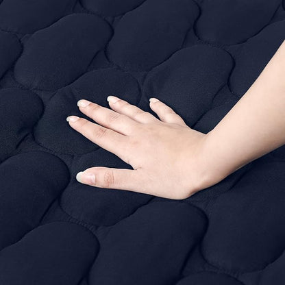 Utopia Bedding Waterproof Mattress Protector, King Mattress Pad, Noiseless Quilted Fitted Cover with Deep Pocket Stretches up to 16 Inches (Navy)