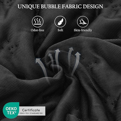 Side Sleeper Pillows for Adults, Adjustable Shredded Memory Foam Bed Pillows for Neck and Shoulder Pain, Standard Black Cooling Curved Pillows with Washable Cover & Extra Foam Bag