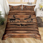 Hunting Deer Duvet Cover Set King Size,Deer Antler and Arrow Print Comforter Cover with 2 Pillowcases,Retro Brown Rustic Farm Board Modern Bedding Set for Adult Young Bedroom Xmas Gift