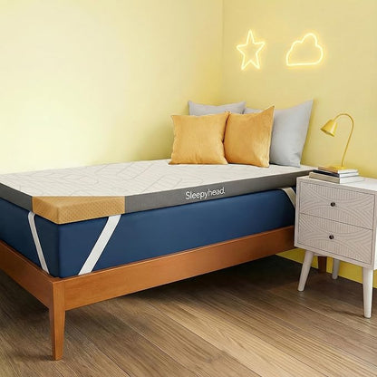 Sleepyhead Twin 3 Inch Premium Copper Mattress Topper – Copper-Infused Memory Foam Bed Topper – Soft and Comfortable Support, Cooling, Washable Cover, CertiPUR-US Certified (Twin 3")