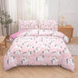 Peopleareok Girls Unicorn Comforter Set Full(79x90 Inch), 3 Piece Cute Pink Purple Unicorn Print Comforter with 2 Pillowcases, Kids Cartoon Kawaii Comforter for Girls Bedroom Decor All Season
