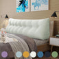14 lbs Thickened King Headboard Pillow Wedge Pillow Headboard Reading Pillow Bed for Backrest Reading Triangular Pillow with Side Pocket for Sitting in Bed Cotton Linen White