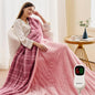 Heated Electric Blanket King Size - 100"x90" Flannel Heating Blanket with 10 Heating Levels & 5 Time Settings Over-Heat Protection, Winter Warmer for Adults with ETL Certification（Pink）