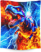 Dinosaur Blanket for Boys Kids Throw Blankets Gift - 50x60 Inches Cozy Soft Cool Dinosaur Decor Throw for Sofa Chair Couch Bed Office