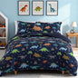 Kids Comforter Set Full Size for Boys, Navy Dinosaur Bedding Set 1 Comforter, 1 Decor Pillow, 2 Pillow Shams