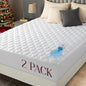 Utopia Bedding 2 Pack Waterproof Mattress Protector, Queen Mattress Pad, Noiseless Quilted Fitted Cover with Deep Pocket Stretches up to 16 Inches (White)