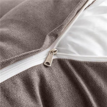Triangular Reading Bed Rest Pillow Large Bolster Cushion Headboard Backrest Wedge Pillow with Removable Cover and Two Large Side Pockets (Cedar Brown, California King: 71 x 8 x 20 inches)