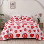 SDIII 3PCS Pink Strawberry Comforter Set Twin, Soft Microfiber Lightweight Pink Twin Comforter Set, Strawberry Bedding Quilt for Girls Boys Kids Teens