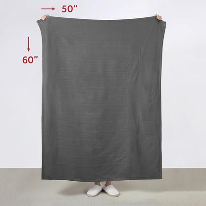 Sunbeam Electric Throw Royal Luxe Microplush Heated Blanket, 4 Heat Settings, 4-Hour Auto Shut-Off, Fast Heating, Warm and Cozy, Dove Grey Color, 50" x 60"