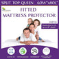 Split Top Queen Waterproof Mattress Protector (60" W x 80" L) - for Adjustable Bed with Flex Head - Hypoallergenic Premium Quality Cover Protects Against Dust, Allergens